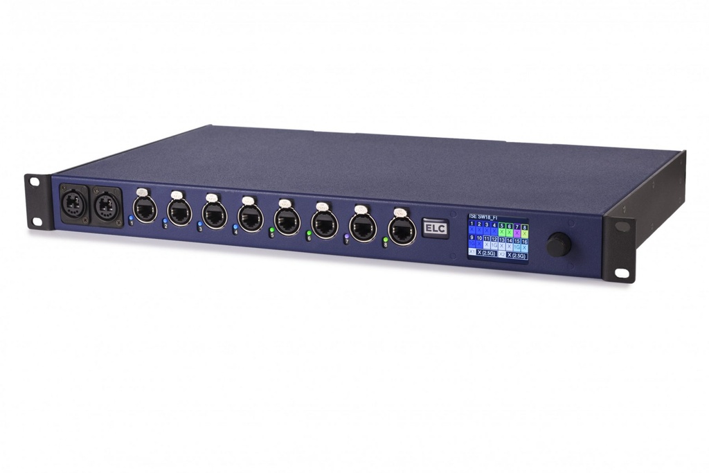 DLS18GBXOPT 18 ports Gigabit Switch, 2 x Optical Con, 8x PoE + 8x non-PoE ports, master for DLN8GBXSL