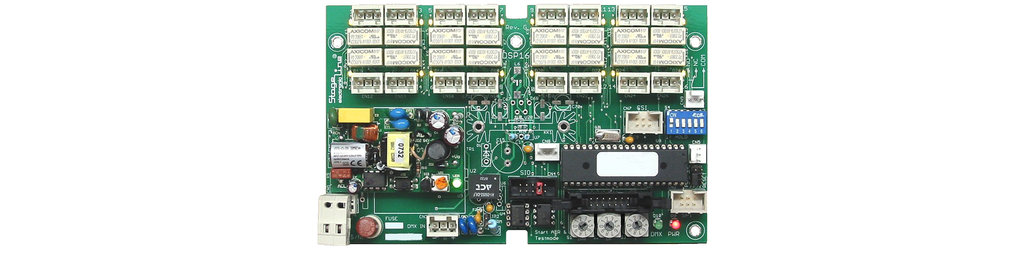 DSP16 16 ch. relayboard 42V/2A SPDT, plug connectors