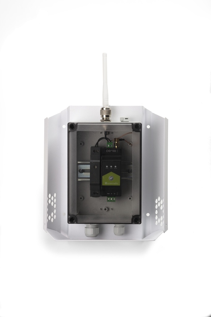 LumenRadio Galileo outdoor kit - IP67 Enclosure, Vandal cover, PSU and 2 dBi Antenna