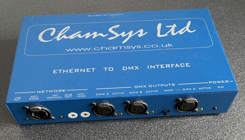 3-port ArtNet Node ChamSys 230V