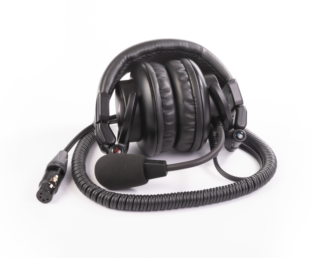 HS200D Double cup headset with Neutrik 4 pin connector