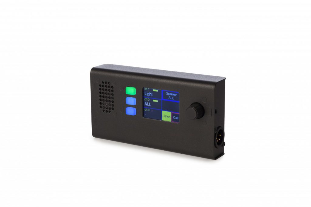 WPX wallmount cue light station with speaker and headset connection