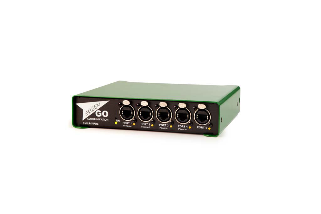 SW5 5 ports truss mount ethernet switch with Power over Ethernet)