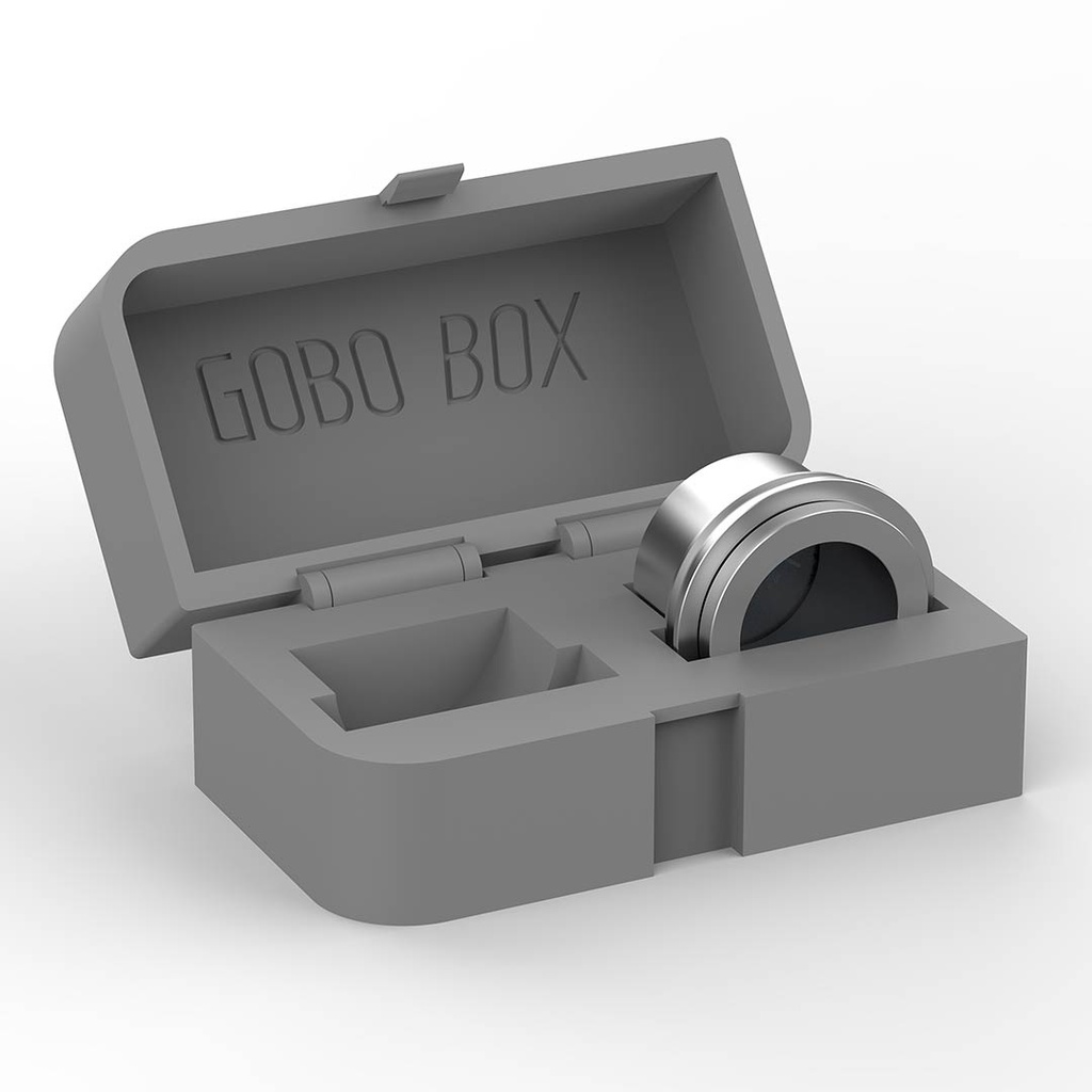 2-Gobo Box  TeleBooster safe and dust-free transport / storage of the gobos