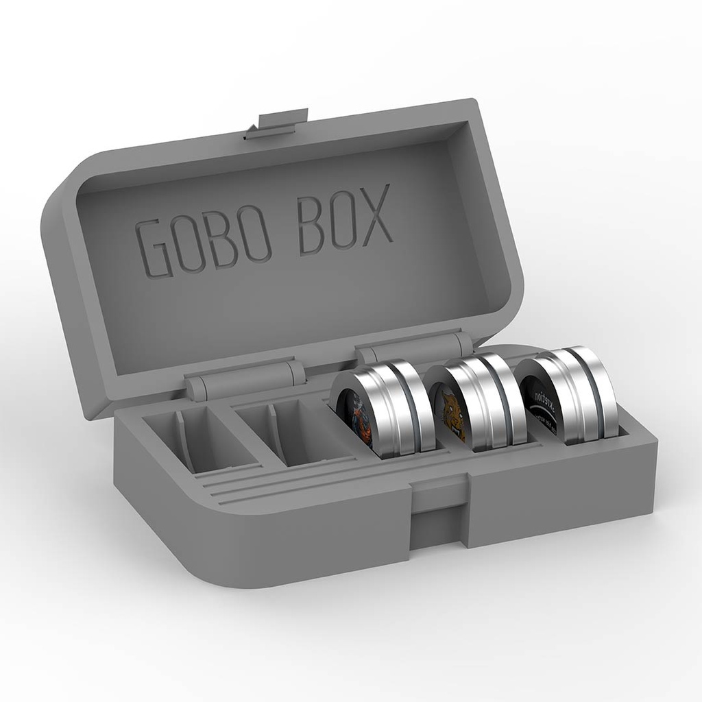 5-Gobo Box PHOS 15 safe and dust-free transport / storage of the gobos