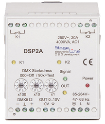 [STA-DSP2A] DSP2A 2 ch. relayboard 250V/20A, DIN Rail