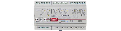 [STA-DSP8-DIN] DSP8 DIN - 8 ch. relayboard 250V/8A SPDT, plug connectors