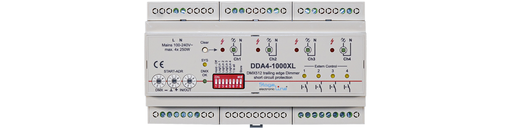 DDA4-1000XL DMX Dimmer 4x250W,trailing edge, DIN-Rail - Demo
